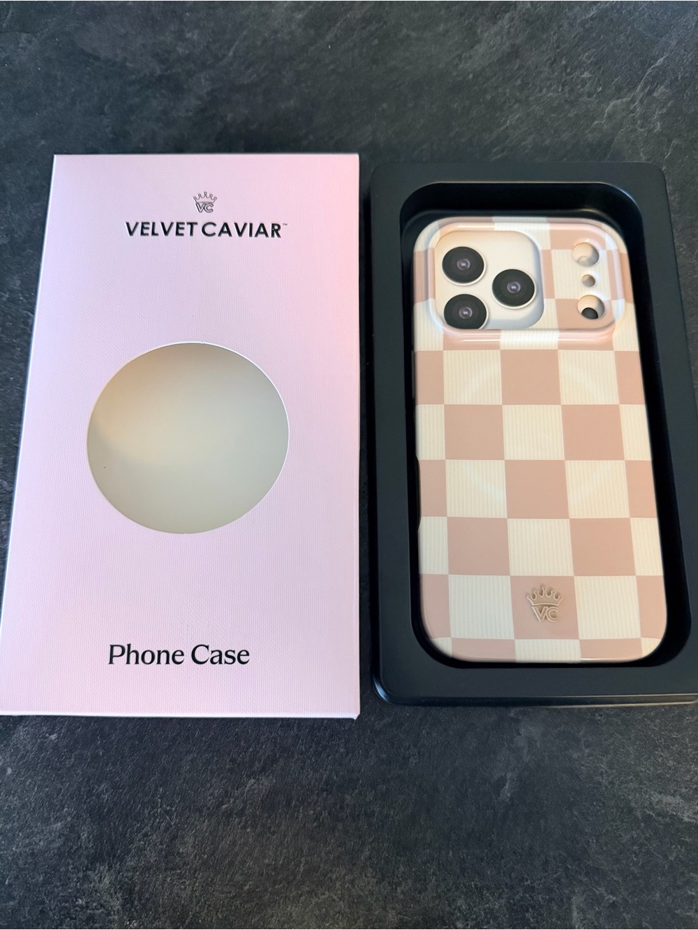 Velvet Caviar MagSafe Checker Phone Case - Nude - iPhone 17 Pro